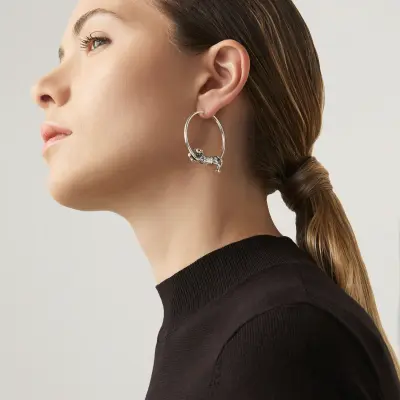 Leopard Earrings עגילים כסף