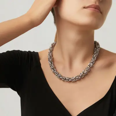 Byzantine Big Necklace שרשרת כסף