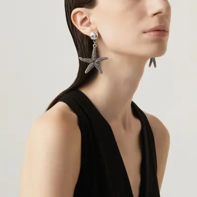 Starfish Big Earrings עגילים כסף