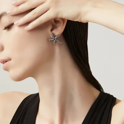 Starfish Earrings עגילים כסף