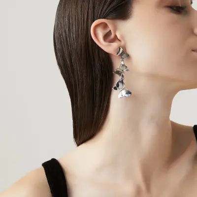 Butterflies Long Earrings עגילים כסף