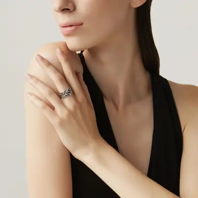 Coral Band Ring טבעת כסף