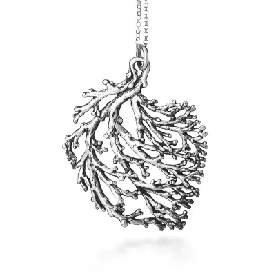 Coral Pendant שרשרת כסף