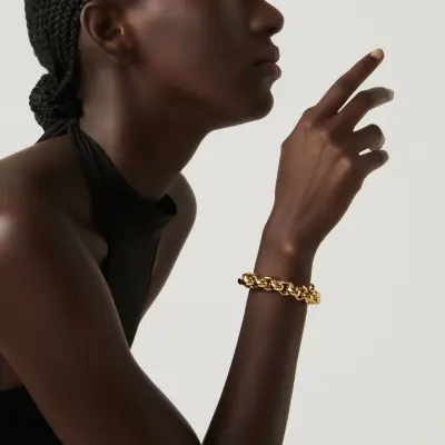 Giant Rolò Bracelet gold-plated צמיד כסף