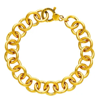 Round Mesh Bracelet gold-plated צמיד כסף