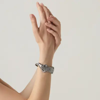 Crocodile Bracelet צמיד כסף