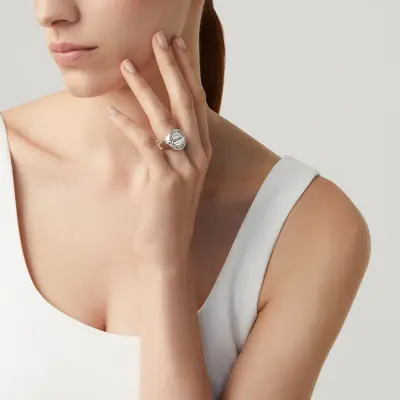 One Cent Chevalier Ring טבעת כסף