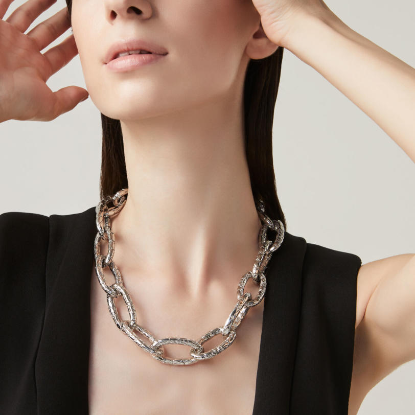 Croco Necklace שרשרת כסף