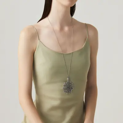 Perlage Pendant שרשרת כסף