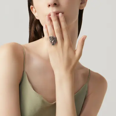 Perlage Ring טבעת כסף