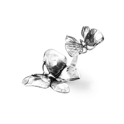 Double Butterflies Ring טבעת כסף