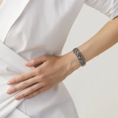 Daisies Medium Bracelet צמיד כסף