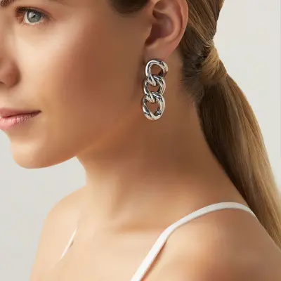 Wave Earrings עגילים כסף