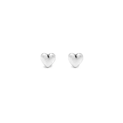 Mini Heart Earrings עגילים כסף