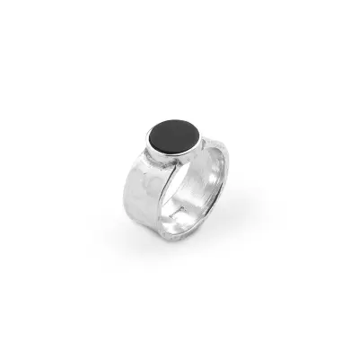 Jack Onyx Ring טבעת כסף