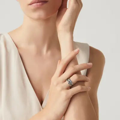 Paillettes Small Ring טבעת כסף