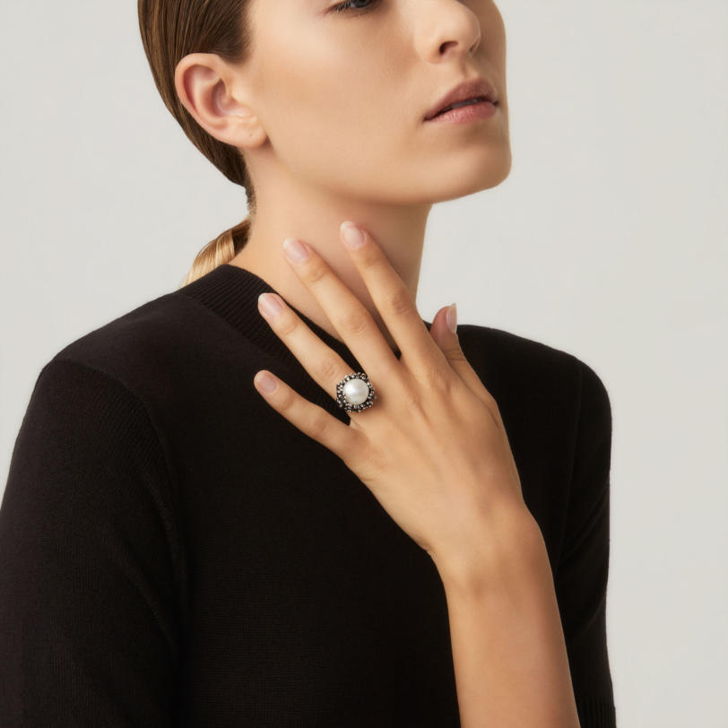 Anemone Ring טבעת כסף