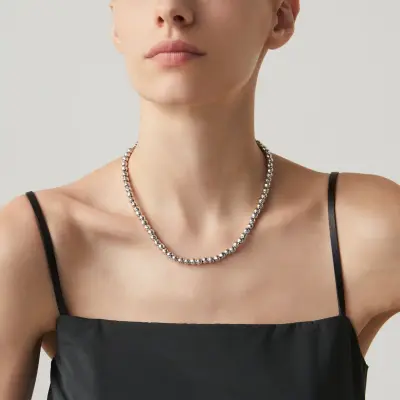 Super Bowl Small Necklace שרשרת כסף