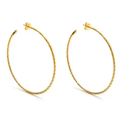 Rock Easy Maxi Earrings gold-plated עגילים כסף