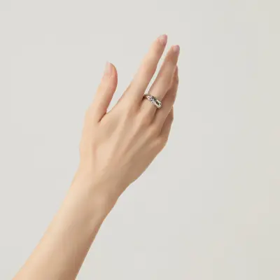Bamboo Band Ring טבעת כסף