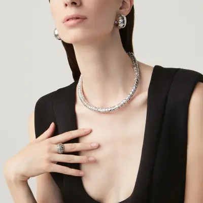 Crocodile Light Necklace קולר כסף