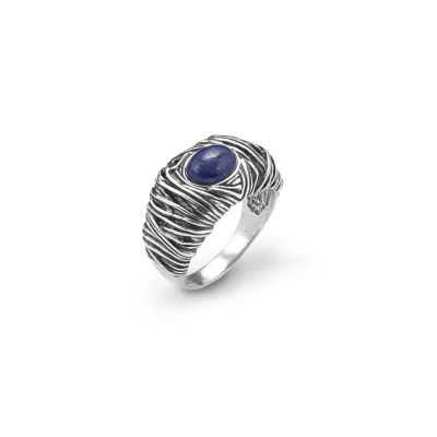 Bond Lapis Lazuli Ring טבעת כסף