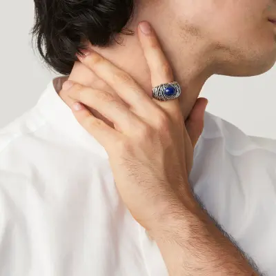 Bond Lapis Lazuli Ring טבעת כסף