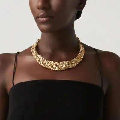 Petra Necklace Gold-Plated שרשרת כסף