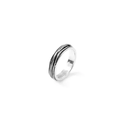 Twists Small Ring טבעת כסף