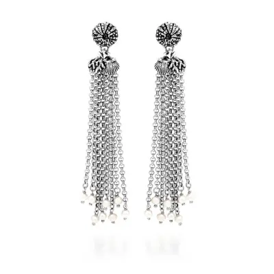 Sicily Long Earrings עגילים כסף