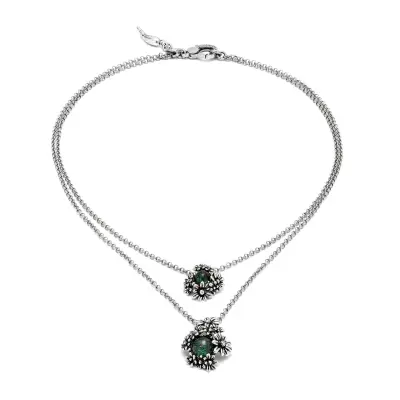 Daisies Garden Double Necklace שרשרת כסף