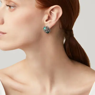 Daisies Garden Earrings עגילים כסף