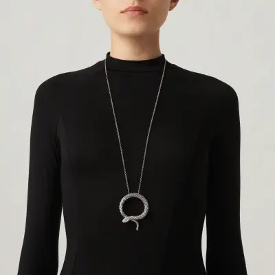 Snake Pendant שרשרת כסף