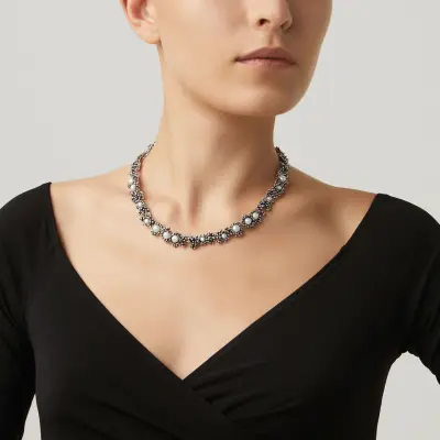 Anemone Small Necklace קולר כסף