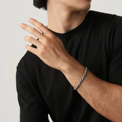 Torchon Y Bracelet צמיד כסף