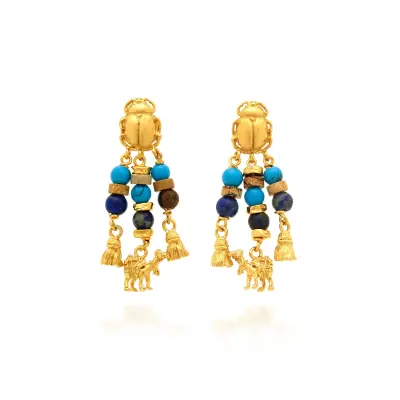 Tuareg Big Earrings gold-plated עגילים כסף