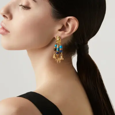 Tuareg Big Earrings gold-plated עגילים כסף