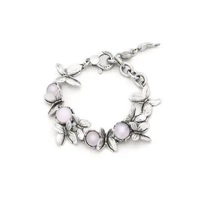Pink Butterfly Big Bracelet צמיד כסף