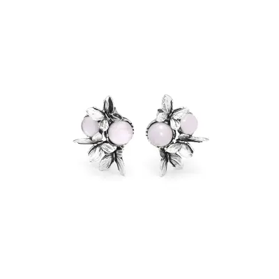 Pink Butterfly Earrings עגילים כסף