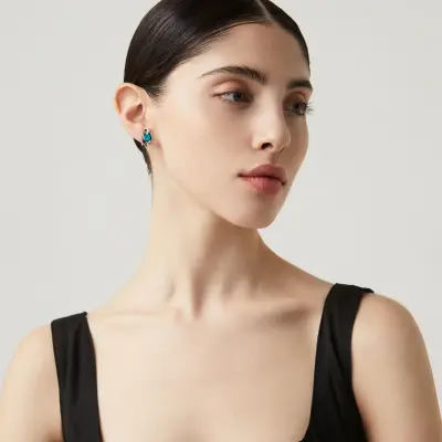 Posidonia Stud Earrings עגילים כסף