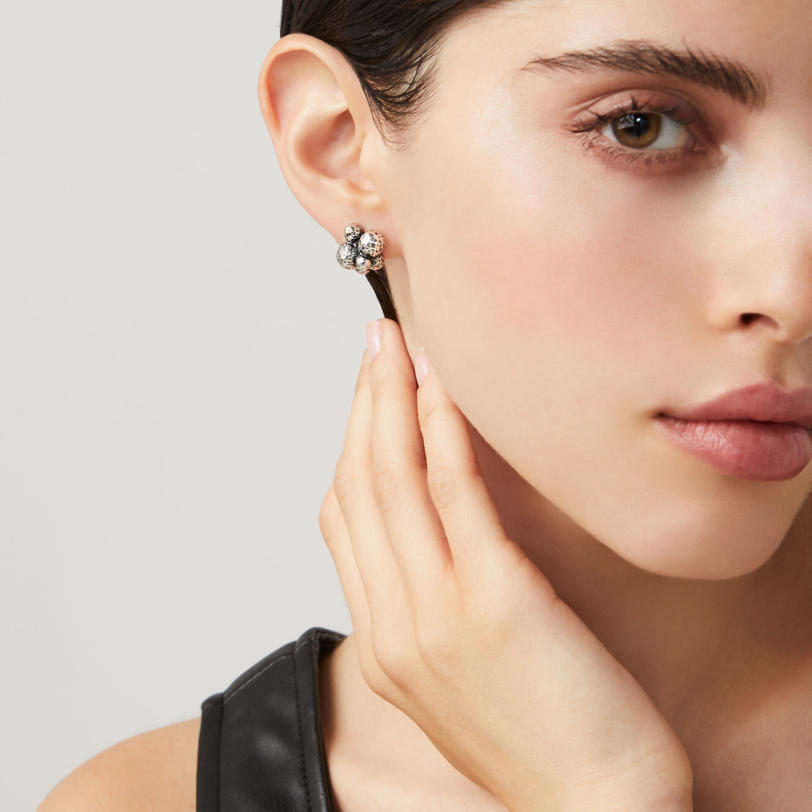 Bubbles Botton Earrings עגילים כסף