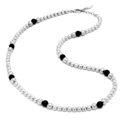 Optical Long Necklace שרשרת כסף