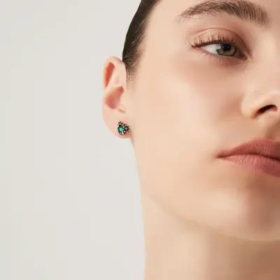 Daisies Garden Mini Earrings עגילי כסף