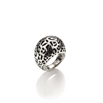 Leopard Dome Ring טבעת כסף