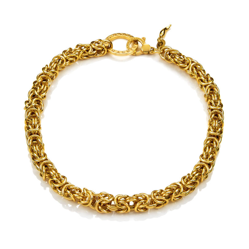 Byzantine Big Necklace gold-plated  שרשרת כסף