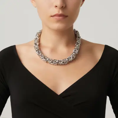 Maxi Byzantine Necklace שרשרת כסף