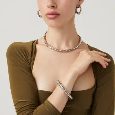 Jackie Big Bangle צמיד כסף