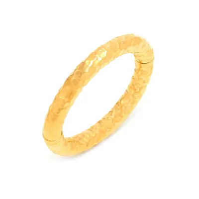 Stone Big Bangle in gold-plated צמיד כסף