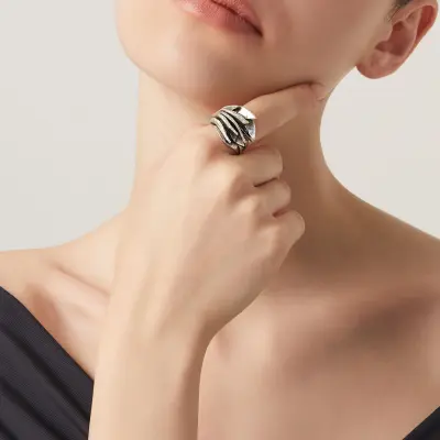 Daphne Big Ring טבעת כסף