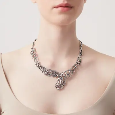 Coral Necklace שרשרת כסף